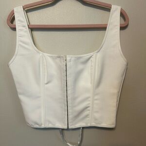 White Structured Corset Top Coquette Girl Romantic